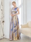 パープルxイエロー　モデル：如月れい　身長：156cm　着用サイズ：Sサイズ