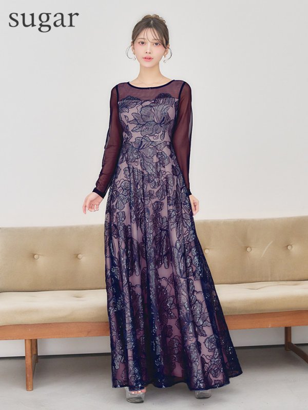 ネイビー　モデル：るりぴ　身長：165cm　着用サイズ：Sサイズ