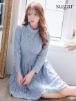 画像1: 【SETTAN/セッタン】総レース/ 長袖/ 袖あり/ ハイネック/ Aライン/ ひざ丈/ ミディアム/ ワンピース/ ミニドレス/ キャバドレス[OF2] (1)