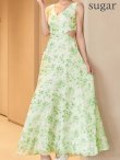 ホワイトxグリーン　モデル：るりぴ　身長：165cm　着用サイズ：7号(Sサイズ)