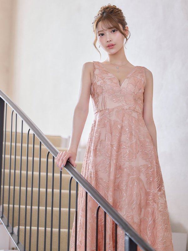 ピンク　モデル：るりぴ　身長：165cm　着用サイズ：7号(Sサイズ)着用