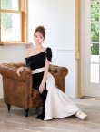 ブラックxアイボリー　モデル：ゆめ　身長：160cm　着用サイズ：Sサイズ