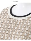 画像12: XS-Lサイズあり【SETTAN/セッタン】チェック/ ボートネック/ ショートスリーブ/ ミディアム丈/ ワンピース/ 胸閉じ/ミニドレス/ キャバドレス[OF2] (12)