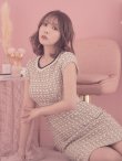 画像5: XS-Lサイズあり【SETTAN/セッタン】チェック/ ボートネック/ ショートスリーブ/ ミディアム丈/ ワンピース/ 胸閉じ/ミニドレス/ キャバドレス[OF2] (5)
