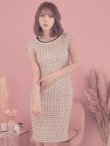 画像6: XS-Lサイズあり【SETTAN/セッタン】チェック/ ボートネック/ ショートスリーブ/ ミディアム丈/ ワンピース/ 胸閉じ/ミニドレス/ キャバドレス[OF2] (6)