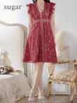 画像8: 【SETTAN/セッタン】総レース/ Vネック/ Aライン/ フリル袖/ 袖あり/ ミディアム丈/ ワンピース/ ミニドレス/ キャバドレス[OF2] (8)