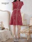 画像9: 【SETTAN/セッタン】総レース/ Vネック/ Aライン/ フリル袖/ 袖あり/ ミディアム丈/ ワンピース/ ミニドレス/ キャバドレス[OF2] (9)