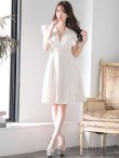 画像7: 【SETTAN/セッタン】総レース/ Vネック/ Aライン/ フリル袖/ 袖あり/ ミディアム丈/ ワンピース/ ミニドレス/ キャバドレス[OF2] (7)