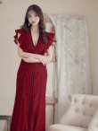 画像6: 【SETTAN/セッタン】総レース/ Vネック/ Aライン/ ワンピース/ ロングドレス/ キャバドレス long[OF2] (6)