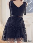 画像18: XS-Lサイズあり【SETTAN/セッタン】ケミカルレース/ ノースリーブ/ ミディアム丈/ Aライン/ ワンピース/ ミニドレス/ キャバドレス[OF2] (18)