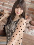 画像3: XS-Lサイズあり【SETTAN/セッタン】ドット/ レース/袖あり/ 長袖/膝丈スカート/ ワンピース/ キャバドレス[OF2] (3)