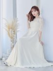 画像3: XS-Lサイズあり【SETTAN/セッタン】ワンカラー/ レース切替/ 袖あり/ 半袖/ ロング/ キャバドレス long[OF2] (3)