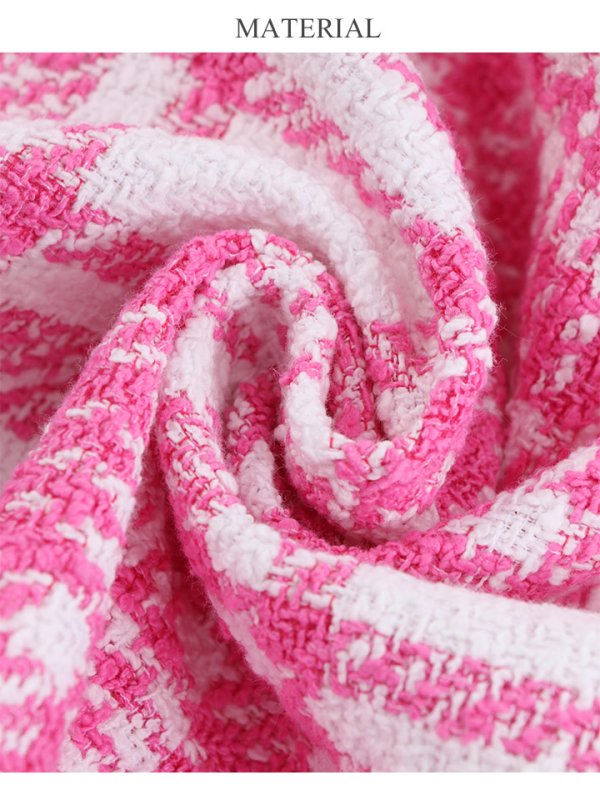 画像20: XS-Lサイズあり【SETTAN/セッタン】ツイード/ 半袖/ 袖あり/ フロントジップ/ ワンピース/ ミディアム/ミニドレス/ キャバドレス[OF2] (20)