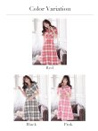 画像17: XS-Lサイズあり【SETTAN/セッタン】ツイード/ 半袖/ 袖あり/ フロントジップ/ ワンピース/ ミディアム/ミニドレス/ キャバドレス[OF2] (17)