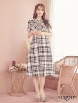 画像14: XS-Lサイズあり【SETTAN/セッタン】ツイード/ 半袖/ 袖あり/ フロントジップ/ ワンピース/ ミディアム/ミニドレス/ キャバドレス[OF2] (14)