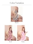 画像17: XS-Lサイズあり【SETTAN/セッタン】ツイード/ 半袖/ 袖あり/ フロントジップ/ ワンピース/ ミディアム/ミニドレス/ キャバドレス[OF2] (17)