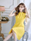 画像23: XS-Lサイズあり 【GINZA COUTURE/銀座クチュール】ノースリーブ/ ハイネック/ ワンカラー/ 膝丈/ ミディアム/ フレア/ ワンピース/ キャバドレス[OF2] (23)