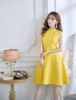 画像25: XS-Lサイズあり 【GINZA COUTURE/銀座クチュール】ノースリーブ/ ハイネック/ ワンカラー/ 膝丈/ ミディアム/ フレア/ ワンピース/ キャバドレス[OF2] (25)