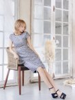 画像3: 門りょうちゃん着用【SETTAN/セッタン】 ツイード/ 半袖/ タイト/ ワンピース/ ひざ丈/ ミディアムドレス/ キャバドレス[OF2] (3)