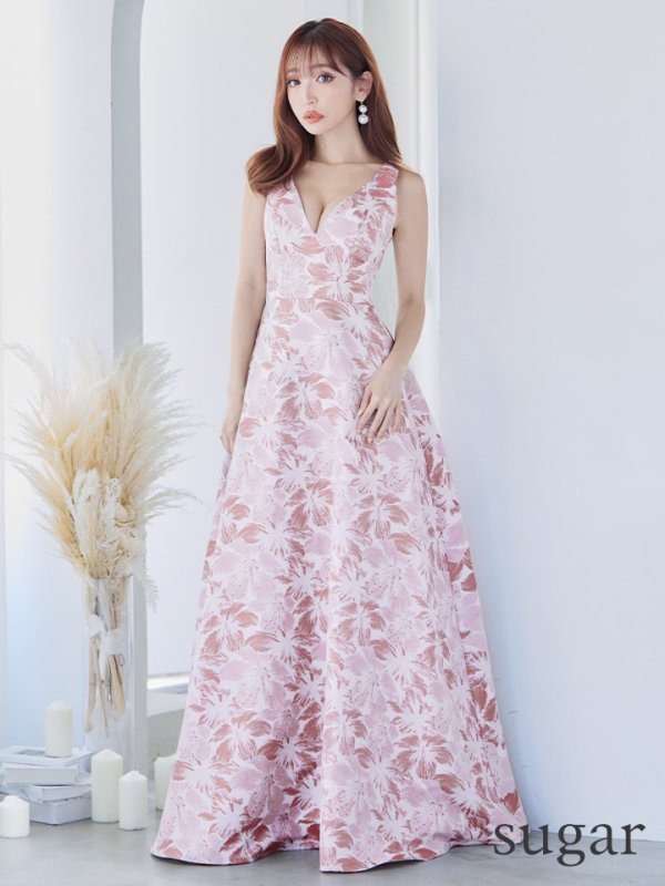 ピンクxシルバー モデル:杉山佳那恵 身長:158cm 着用サイズ:7号(Sサイズ)