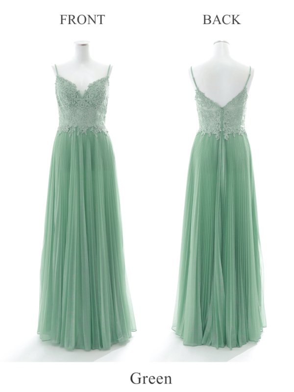 画像21: XS-Lサイズあり【SETTAN/セッタン】ワンカラー/ キャミソール/ 刺繍/ シアー/ ラメ/ プリーツ/ Aライン/ ロングドレス / キャバドレス long[OF2] (21)