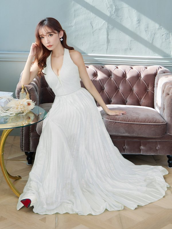 画像13: 【SETTAN/セッタン】ラメ/ プリーツ/ アメスリ/ シンプル/ Aライン/ ロングドレス / キャバドレス long[OF2] (13)