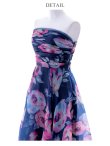 画像22: XS-Lサイズあり【SETTAN/セッタン】ベア/ フラワープリント/ タック/ Aライン/ ロングドレス/ キャバドレス long[OF2] (22)