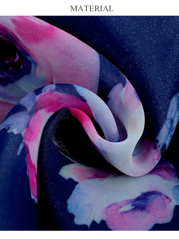 画像24: XS-Lサイズあり【SETTAN/セッタン】ベア/ フラワープリント/ タック/ Aライン/ ロングドレス/ キャバドレス long[OF2] (24)