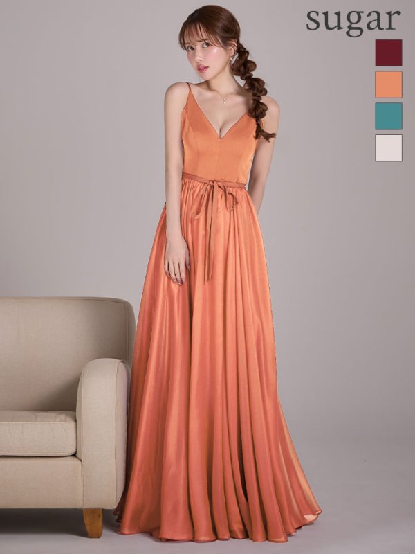 オレンジ　モデル：ゆめ　身長：160cm　着用サイズ：7号(Sサイズ)