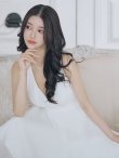 画像3: XS-Lサイズあり【SETTAN/セッタン】カシュクールデザイン/ Vネック/ ノースリーブ/ 膝丈/ プリーツ/ Aライン/ フレア/ ワンピース/ ミディアムドレス/ キャバドレス[OF2] (3)
