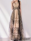 ベージュxブラック モデル：まおちゃる　身長：158cm　着用サイズ：7号(Sサイズ)