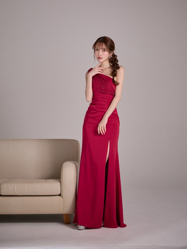 ワインレッド　モデル：ゆめ　身長：160cm_　着用サイズ：Sサイズ