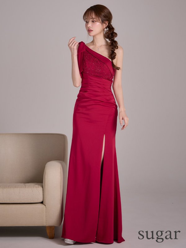 ワインレッド　モデル：ゆめ　身長：160cm_　着用サイズ：Sサイズ