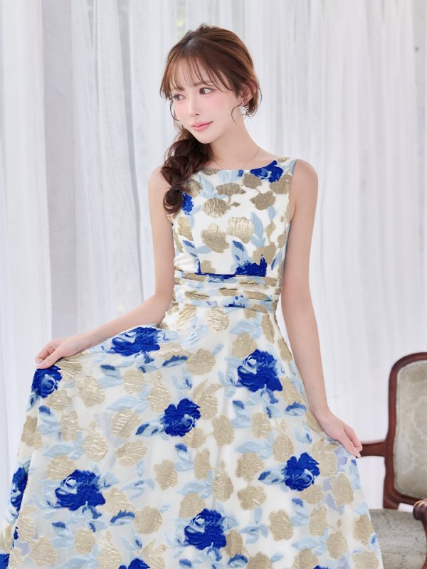 ゴールドxブルー モデル：りな　身長：160cm　着用サイズ：Sサイズ