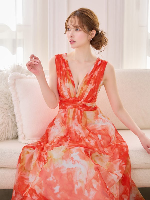 オレンジ　モデル：ゆめ　身長：160cm　着用サイズ：7号(Sサイズ)