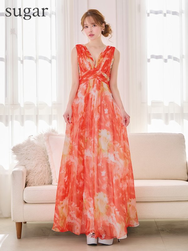 オレンジ　モデル：ゆめ　身長：160cm　着用サイズ：7号(Sサイズ)