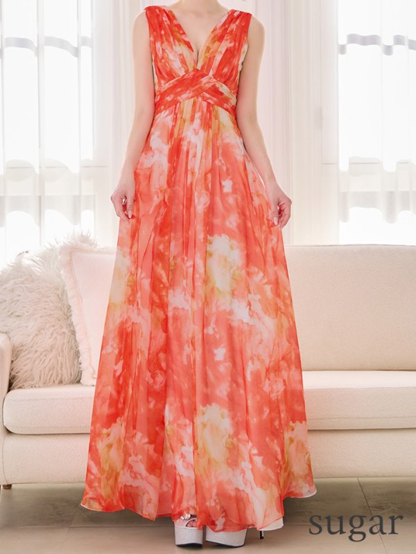 オレンジ　モデル：ゆめ　身長：160cm　着用サイズ：7号(Sサイズ)