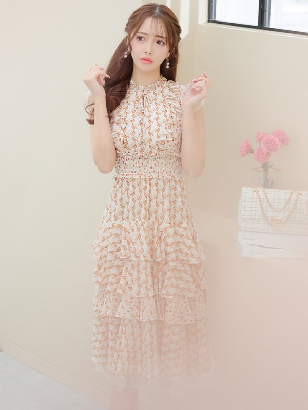 ホワイトxオレンジ モデル:りな 身長:160cm 着用サイズ:Sサイズ