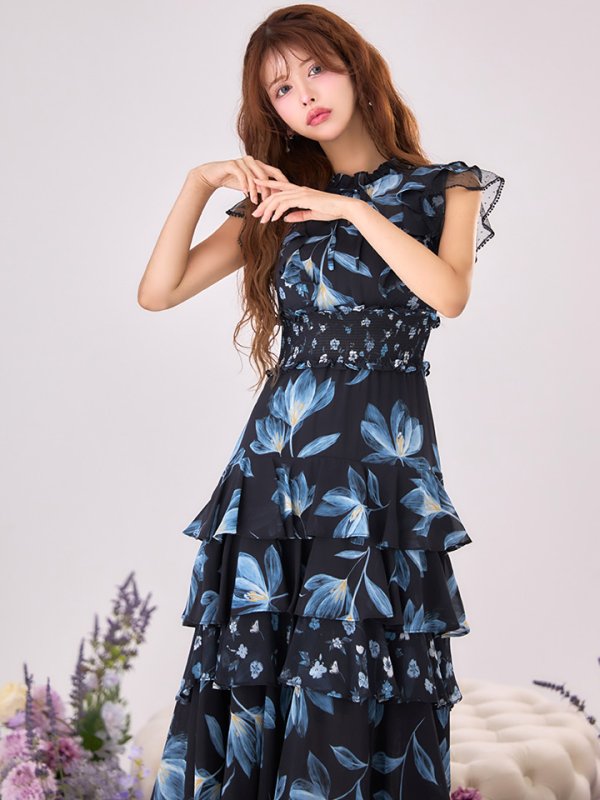 ブラック×ブルー モデル：まりん　身長：164cm 　着用サイズ：Sサイズ