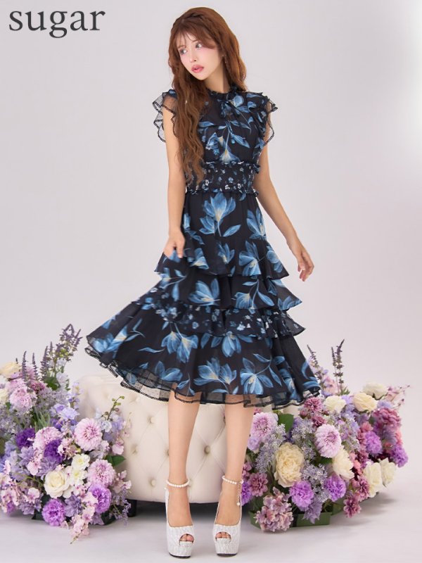 ブラック×ブルー モデル：まりん　身長：164cm 　着用サイズ：Sサイズ