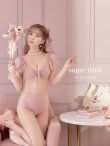 画像1: 【ビキニ】【水着】袖ありギャザーハイウエストビキニ[YMT] (1)