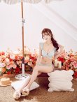 画像3: 【即日発送】【ビキニ】【水着】ショルダーフリルクロスビキニ/無地/シンプル[YMT] (3)