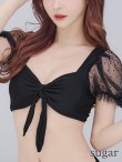 画像38: 【即日発送！】【ビキニ】ドットシアースリーブスカート付きビキニ 3点セット【水着】[YMT] (38)