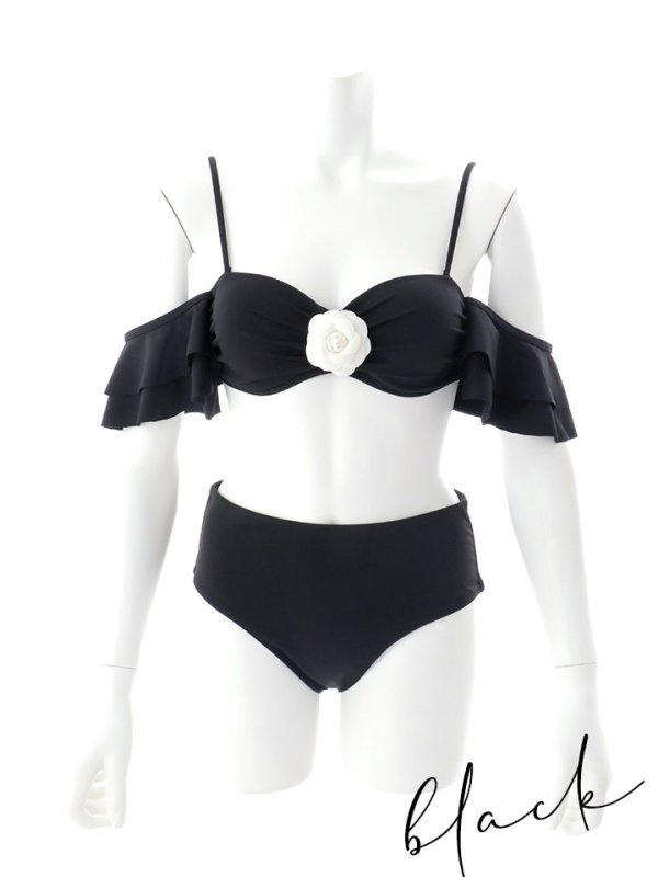 画像25: 【即日発送】【ビキニ】【水着】カメリアフラワービキニ 2点セット [YMT] (25)