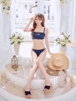 画像3: 【即日発送】【ビキニ】【水着】バックルベルトデニムビキニ 2点セット [YMT] (3)