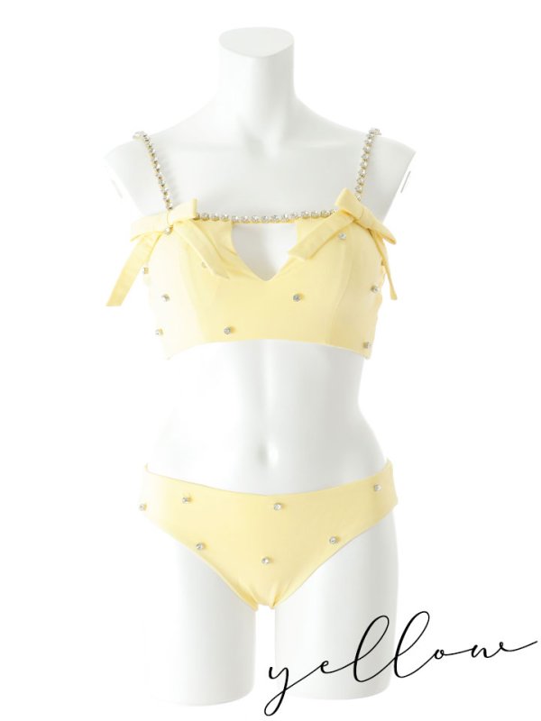 画像18: 【即日発送】【ビキニ】【水着】サイドリボンビジュースタッズビキニ 2点セット [YMT] (18)