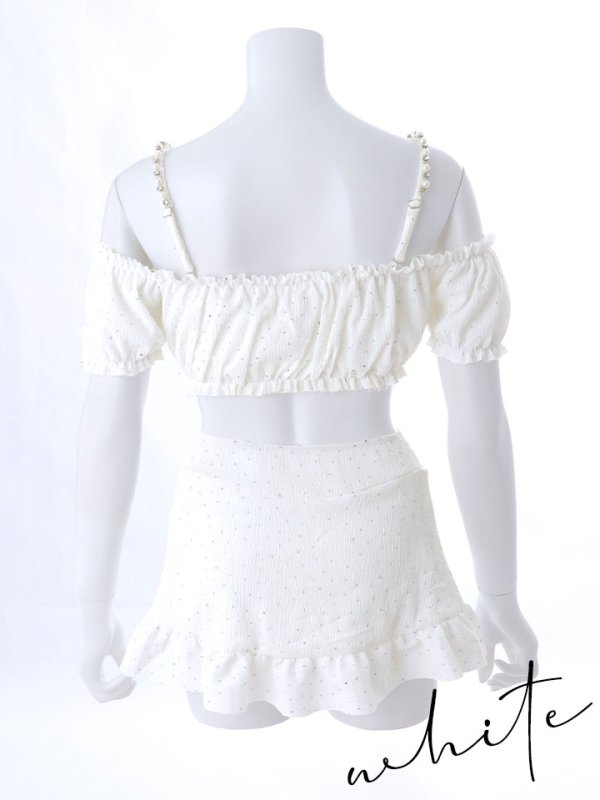 画像44: 【即日発送】【ビキニ】【水着】オフショルフレアスカートビキニ  2点セット[YMT]M274 (44)