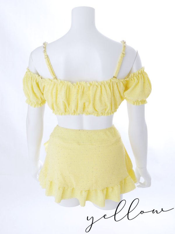 画像46: 【即日発送】【ビキニ】【水着】オフショルフレアスカートビキニ  2点セット[YMT]M274 (46)