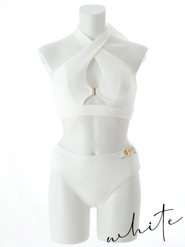 画像26: 【即日発送】【ビキニ】【水着】クロスホルターネックビキニ 2点セット [YMT] (26)