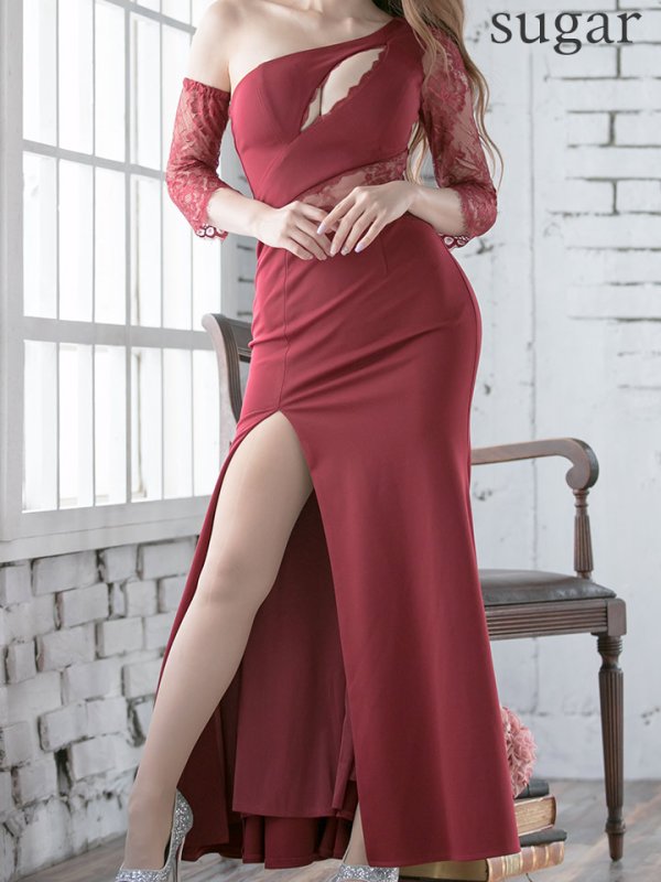 画像8: 【Miyu × GLAMOROUS by Andy COLLECTION 】ワンカラー/ バストカット/ストレッチ/ロングドレス /キャバドレス long[OF05] (8)